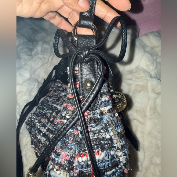 Vintage Juicy Couture Trousdale Tweed Black and Multicolor Crossbody Bag - Picture 9 of 16